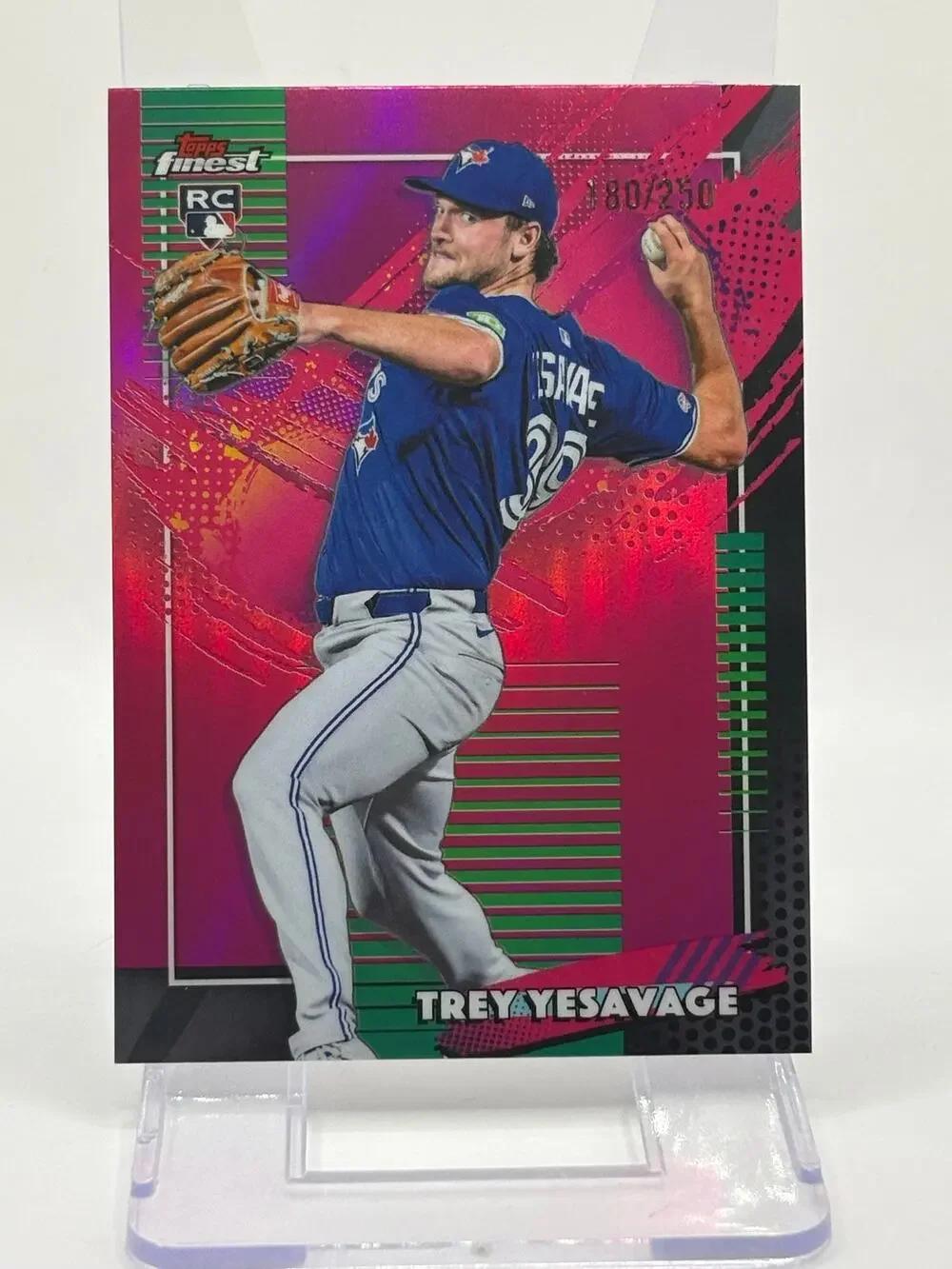 2026 Topps Finest Trey Yesavage Rookie Rare Pink Refractor /250 SP Blue Jays RC